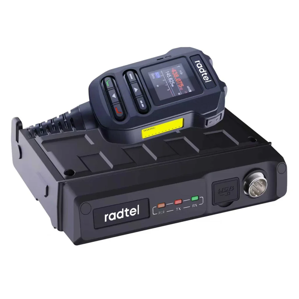 Radtel RM-06 50W Dual Band Mobile Radio - VHF/UHF Amateur Ham Transceiver with GPS, APRS, Bluetooth KISS TNC, AI Noise Reduction & Satellite Tracking. Save 2% with our code.